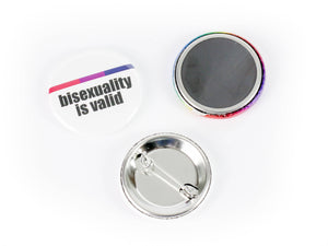 Bisexual Pride: Pinback Buttons or Strong Ceramic Magnets