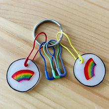 Load image into Gallery viewer, Rainbow Logo Stitch Markers
