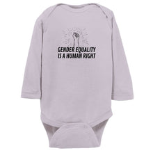 Load image into Gallery viewer, Gender Equality is a Human Right Long Sleeve Bodysuit
