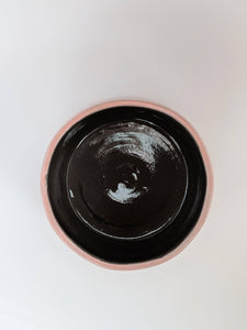 Charcoal and pink Ceramic Bowl