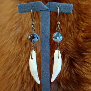 Coyote Fang Earrings - *REAL BONE*