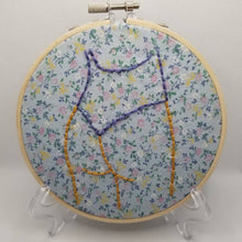 Load image into Gallery viewer, Hand Embroidered Ditsy Floral Butt Art Hoop
