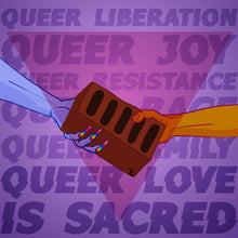 Load image into Gallery viewer, Queer Liberation is Sacred sticker

