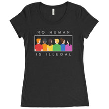 Load image into Gallery viewer, No Human is Illegal Fitted T-Shirt
