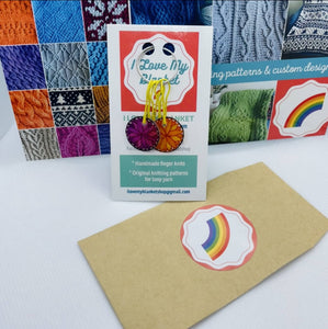 Rainbow Logo Stitch Markers