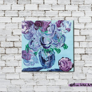 "Lilac Crystal Vase" -  Original Acrylic Painting