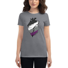 Load image into Gallery viewer, Not Broken Fitted Tee | Asexual Pride Tee | Demisexual Pride Tee | Gray Ace Pride Tee | LGBTQ+ Shirts
