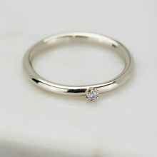 Load image into Gallery viewer, Dainty Diamond Ring in White Gold
