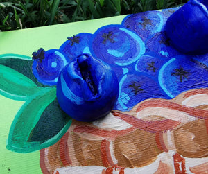 Blueberry Vulva Painting