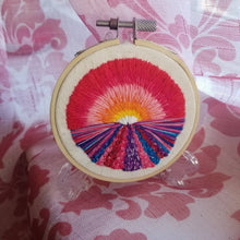 Load image into Gallery viewer, Hand embroidered landscape art hoop
