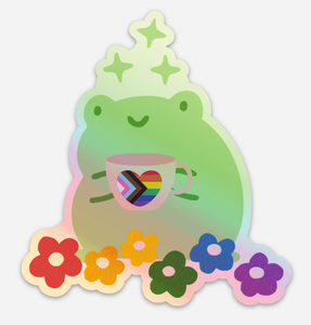 Lil Gay Froggie holographic Sticker (Limited)