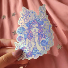 Load image into Gallery viewer, FLOWER FAWN STICKER (MATTE HOLOGRAPHIC)
