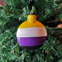 Load image into Gallery viewer, Pride Flag Ornament Handpainted
