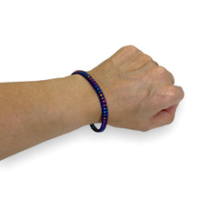 Load image into Gallery viewer, Purple and Rainbow Plastic Lacing Bracelet
