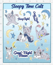 Load image into Gallery viewer, Sleepy Time Cats Vinyl Sticker Sheet
