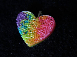 Rainbow Pride Pendant- One Of A Kind necklace/keychain/ring/pin/hairclip
