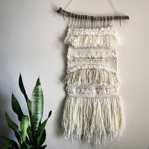 White Tapestry Wall Hanging