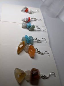 Genuine Semi-Precious Stone Stack Earrings, Various stones and custom stack available.