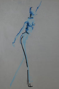 Stretched Blue Human