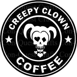 Creepy Clown Permanent Decals - DECAL ONlY