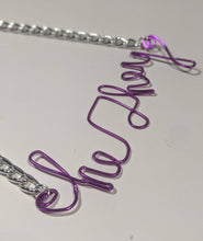 Load image into Gallery viewer, He/They Talisman Necklace - Purple
