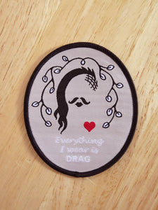 Nonbinary/Trans/Genderqueer Iron-On &quot;Everything I Wear is Drag&quot; Patch Queer LGBTQIA+