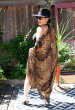 Load image into Gallery viewer, Tiger Print Chiffon Cocoon Robe
