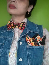 Load image into Gallery viewer, Groovy Fall Floral Bow Tie with Pocket Square
