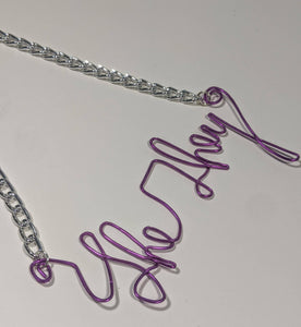 She/They Talisman Necklace - Purple