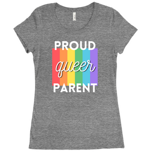 Proud Queer Parent Fitted T-Shirt