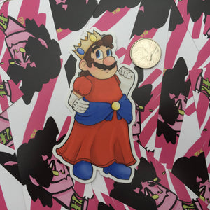 Mario in a Dress 6.6cm x 11.9cm Sticker