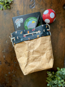 the mycologist - mushroom print dice or project bag