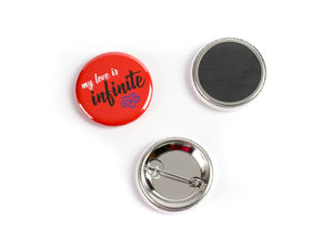 Polyamorous Pride: Pinback Buttons or Strong Ceramic Magnets