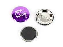 Load image into Gallery viewer, Non-binary Pride: Pinback Buttons or Strong Ceramic Magnets
