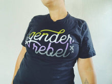 Load image into Gallery viewer, Gender Rebel Relaxed Fit Tee | Non-Binary Pride Shirt | LGBTQ+ Tshirt | Enby Shirts
