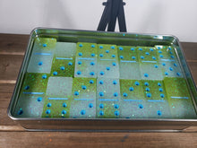 Load image into Gallery viewer, Green and Blue Glow In The Dark Resin Dominos
