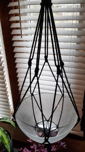 Macrame hanger black cord