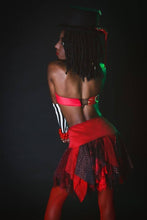 Load image into Gallery viewer, Perky Pixie Skirt in Red &amp; Black
