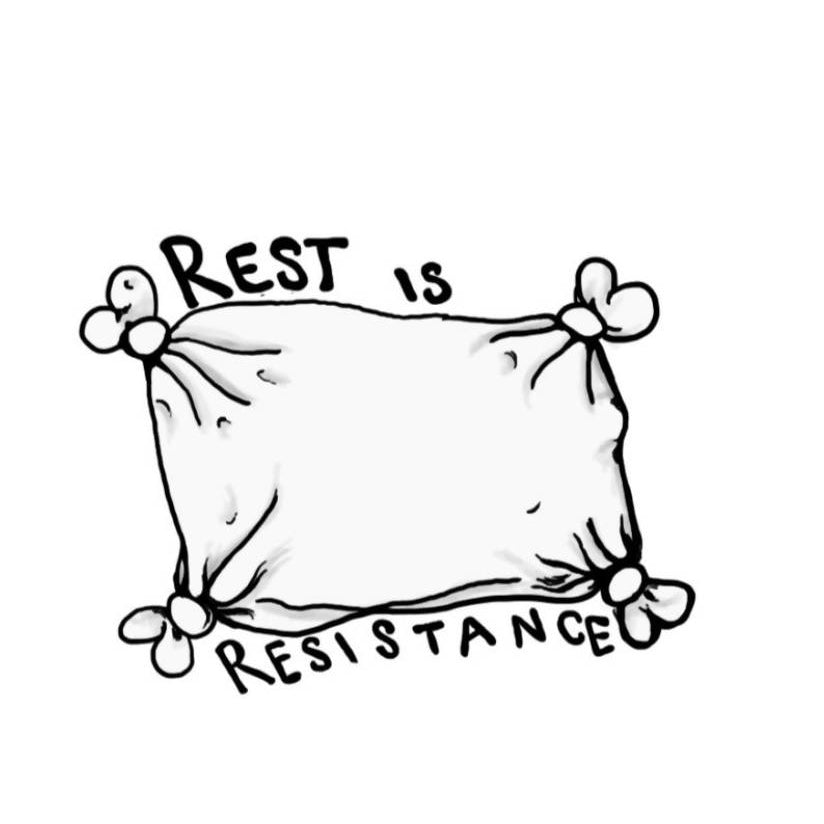 Rest is resistance sticker