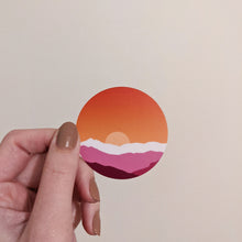Load image into Gallery viewer, Lesbian Sticker | Subtle Lesbian Pride Sunrise Sticker
