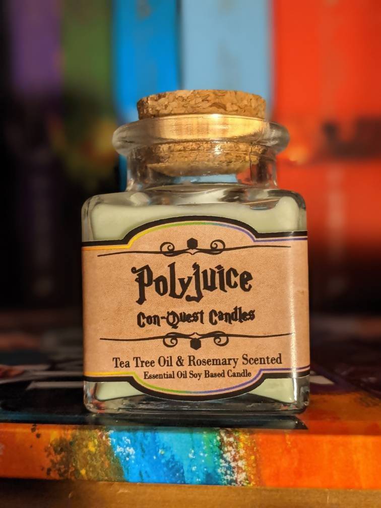 Potion Bottle Candles, Inspired by sweet treats and fictional potions. Fragrance and essential oil blend soy based candles.