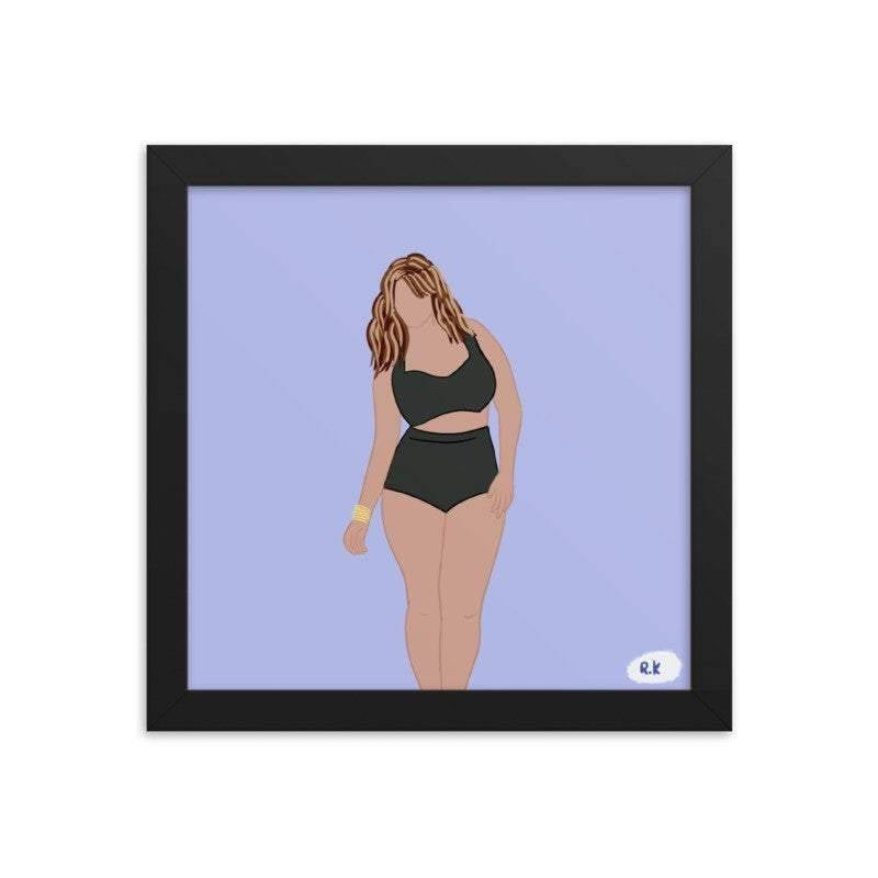 Curvy Girl Art Print   - Art Print - Digital Giclée