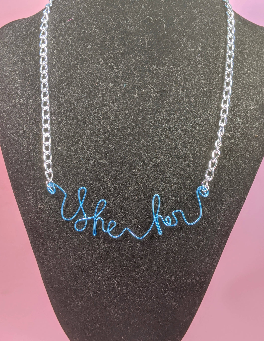 She/Her Talisman Necklace - Blue
