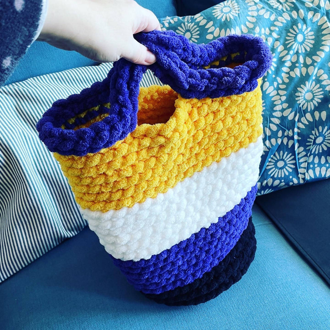 Knitted Non-Binary (Enby) Pride Bag