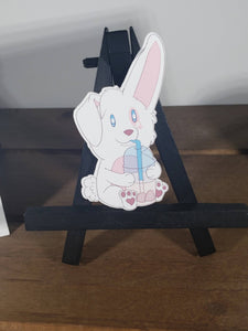 Strawberry Bobba Bunny Vinyl Sticker