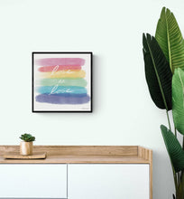 Load image into Gallery viewer, Love is Love Art Print, Pride Painting, LGBTQ, Pride, Gay Flag, Gay Pride, Gay, Queer, Gay Art, Rainbow, Queer art, gay gift, Christmas gift
