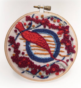 Hand Embroidery Abstract 01