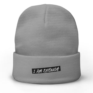 I Am Enough Embroidered Beanie