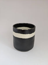 Load image into Gallery viewer, Black and white stripe Ceramic Cup
