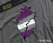 Load image into Gallery viewer, Not Broken Fitted Tee | Asexual Pride Tee | Demisexual Pride Tee | Gray Ace Pride Tee | LGBTQ+ Shirts
